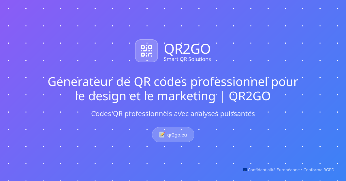Generateur de QR codes professionnel pour le design et le marketing ...
